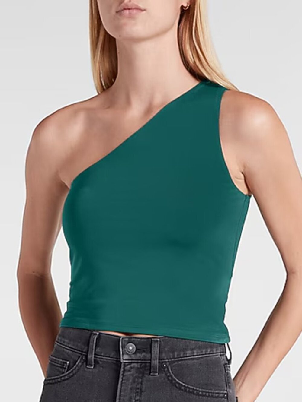 Express Body Contour One Shoulder Top Bundle Green + Brown Size M